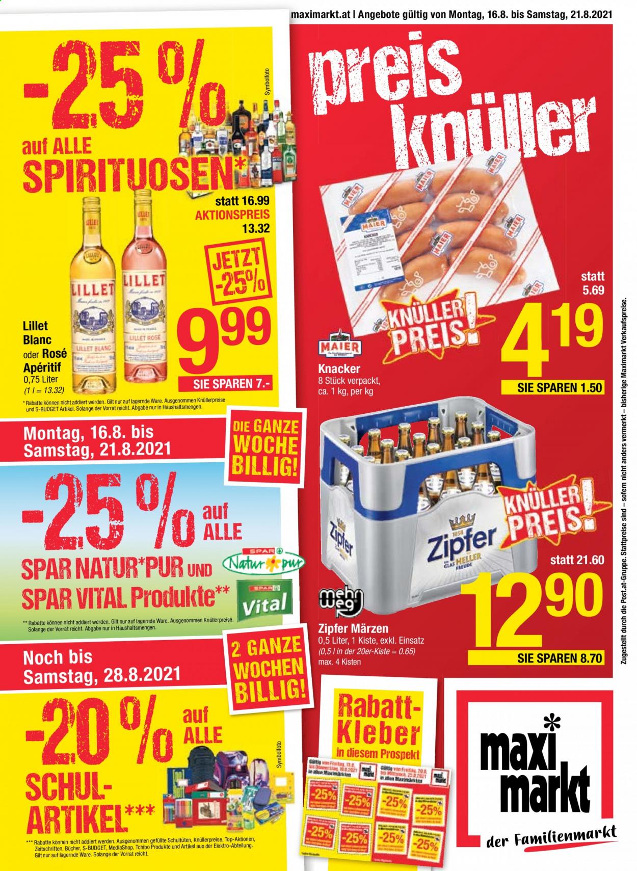 Angebote Maximarkt - 16.8.2021 - 21.8.2021. Seite 1