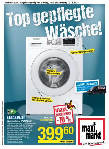 Angebote Maximarkt - 16.8.2021 - 21.8.2021.