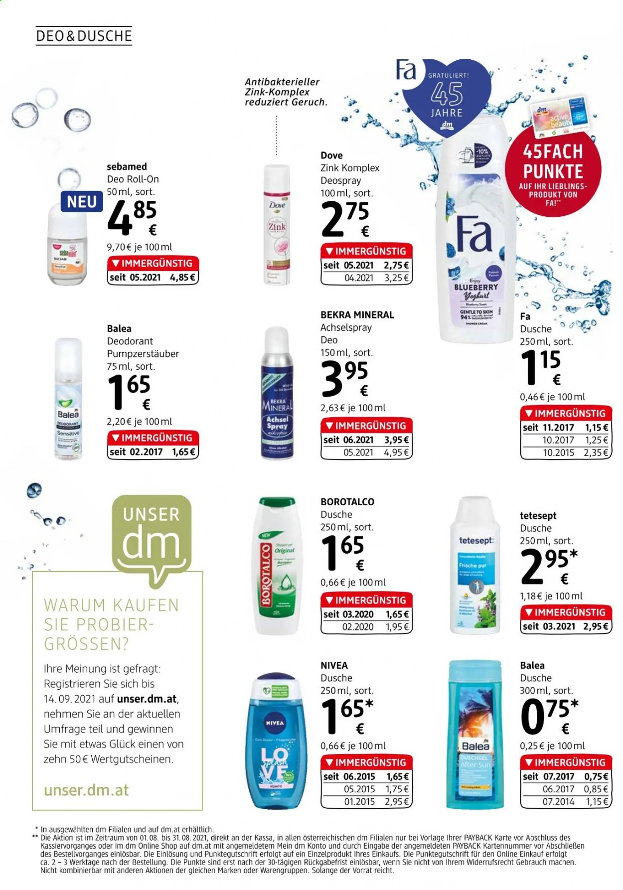 Angebote dm drogerie - 1.8.2021 - 15.9.2021. Seite 18