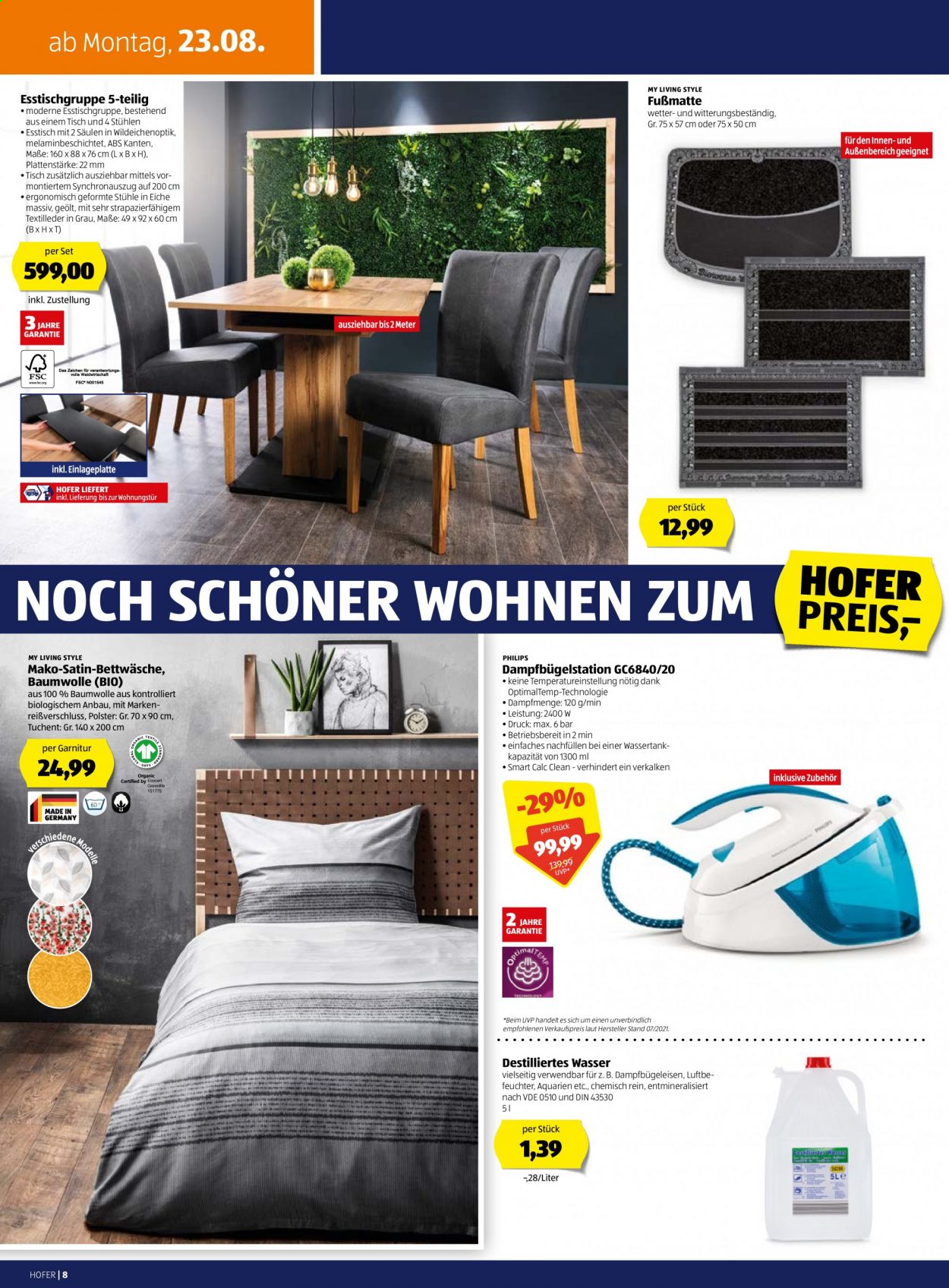 Angebote Hofer - 21.8.2021 - 28.8.2021. Seite 8