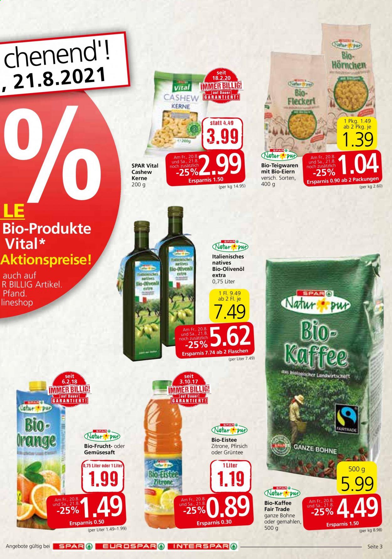 Angebote EUROSPAR - 19.8.2021 - 25.8.2021. Seite 3