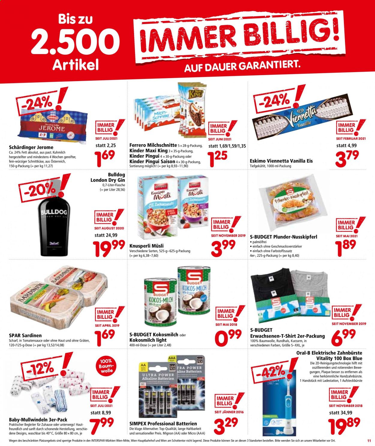 Angebote INTERSPAR - 19.8.2021 - 25.8.2021. Seite 11