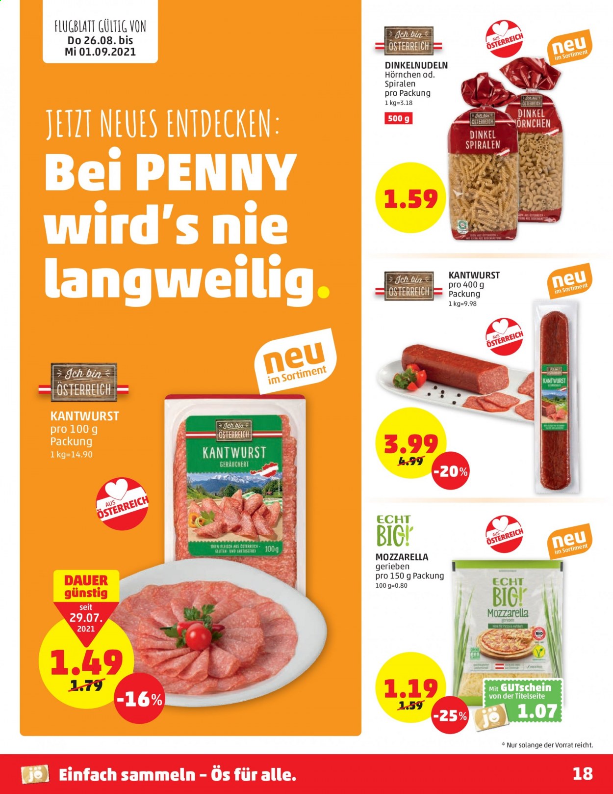 Angebote Penny - 26.8.2021 - 1.9.2021. Seite 18