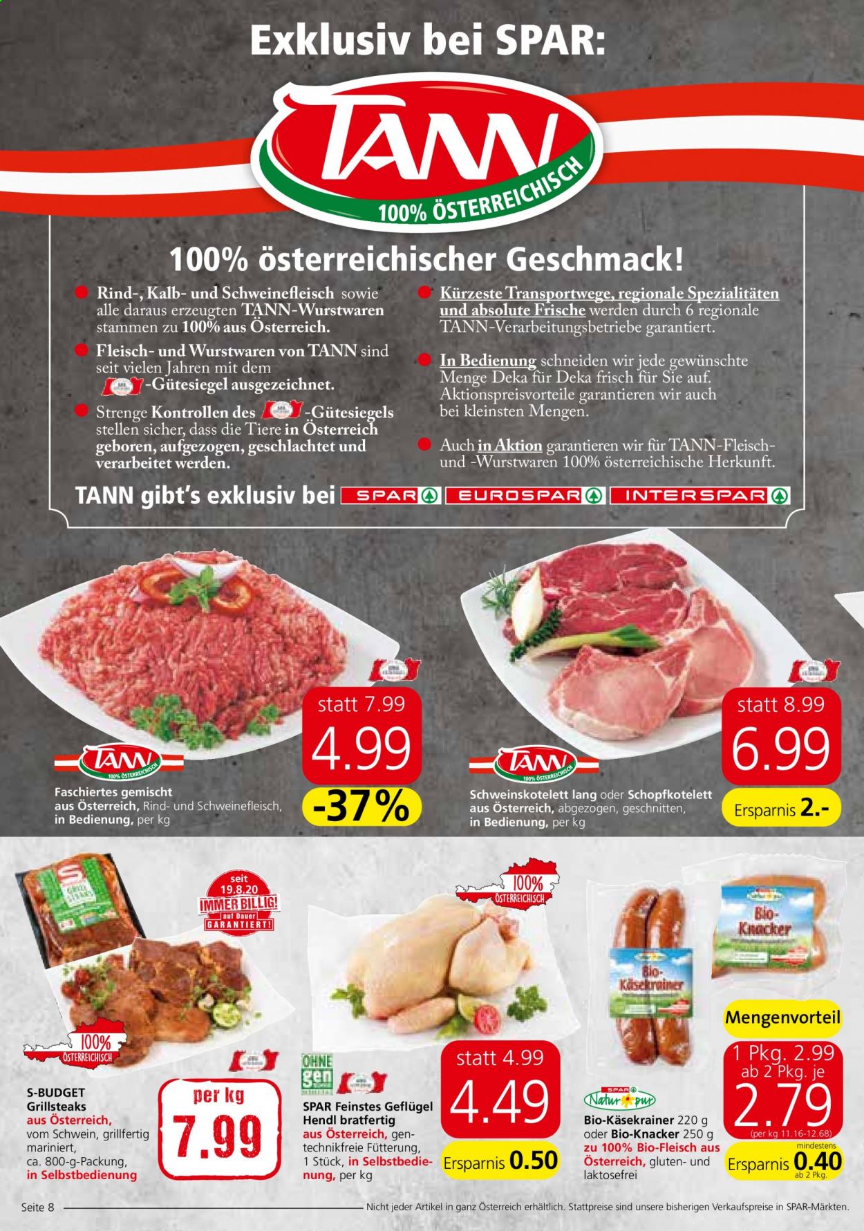 Angebote EUROSPAR - 26.8.2021 - 8.9.2021. Seite 8