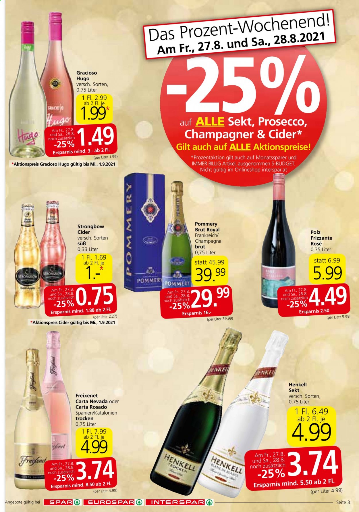 Angebote INTERSPAR - 26.8.2021 - 8.9.2021. Seite 3