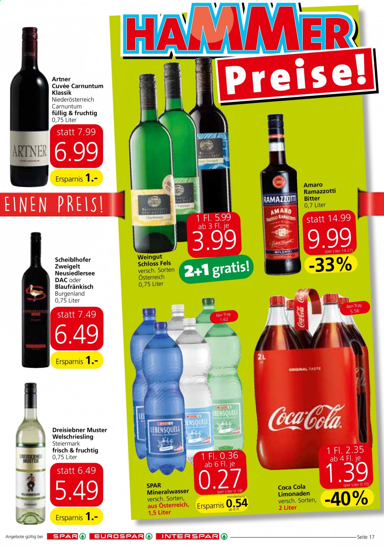 Angebote INTERSPAR - 26.8.2021 - 8.9.2021. Seite 17