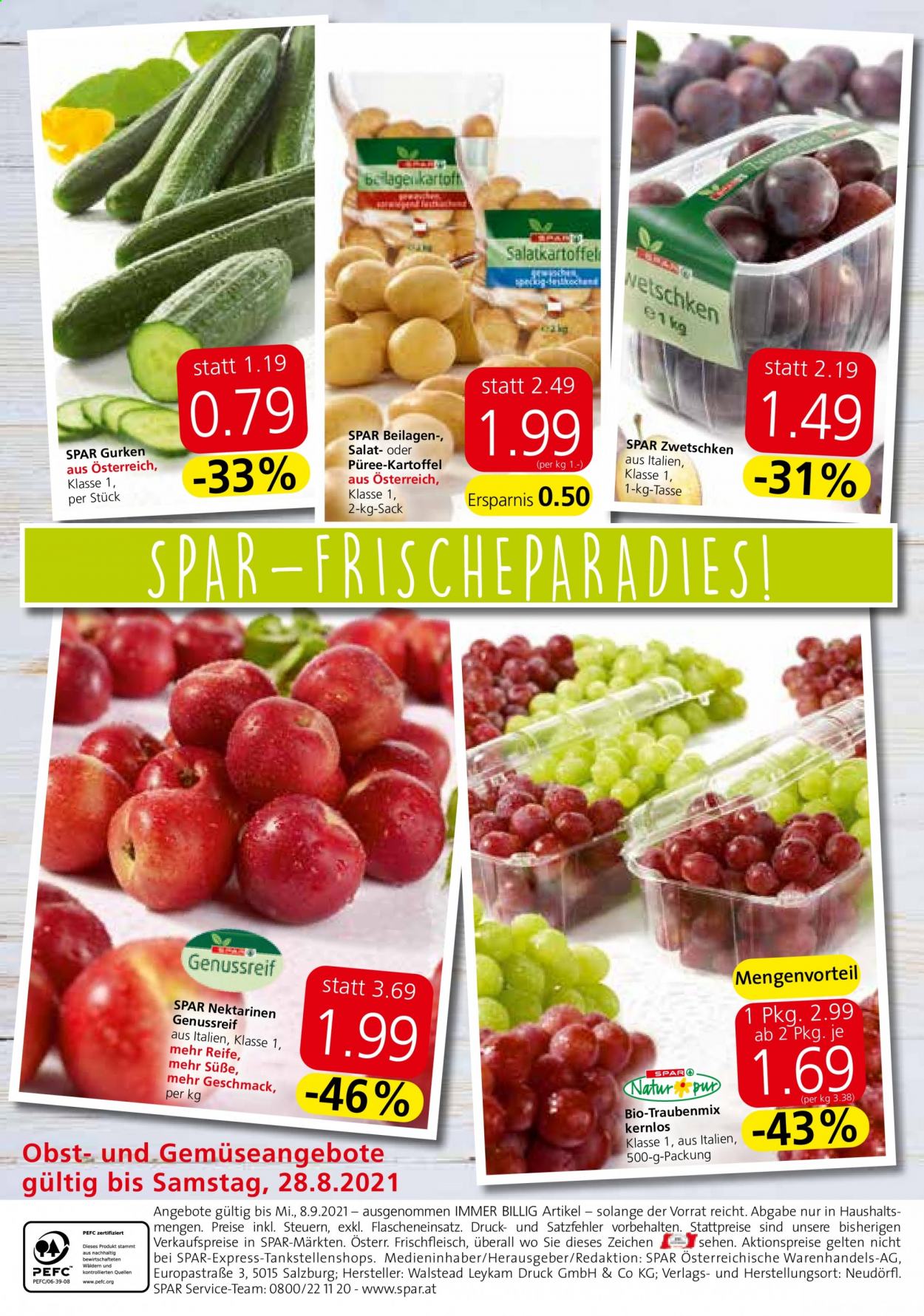 Angebote INTERSPAR - 26.8.2021 - 8.9.2021. Seite 20