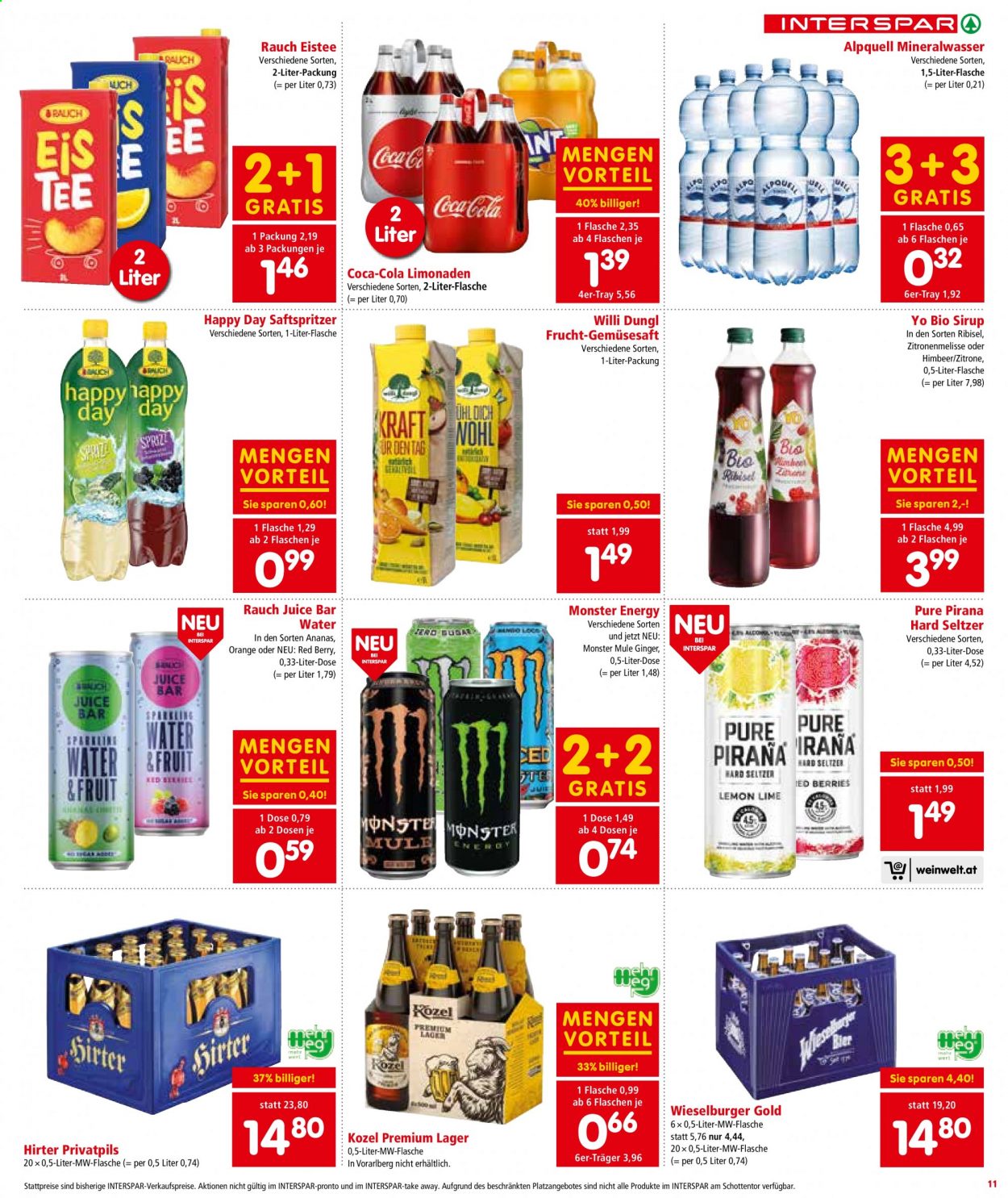 Angebote INTERSPAR - 26.8.2021 - 8.9.2021. Seite 11