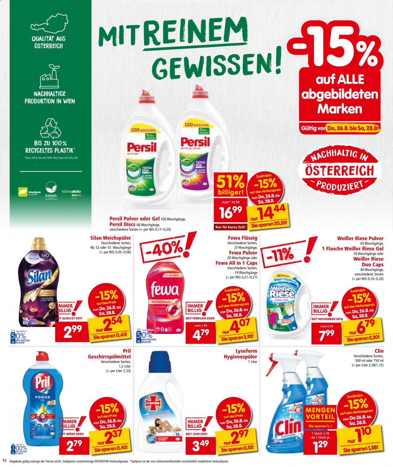 Angebote INTERSPAR - 26.8.2021 - 8.9.2021. Seite 12