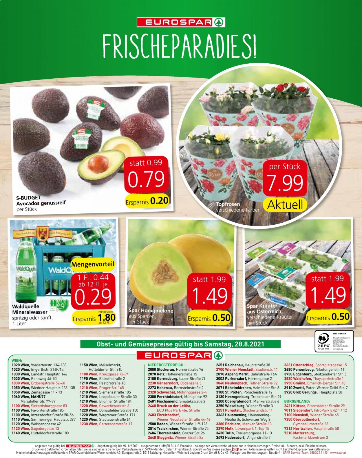 Angebote EUROSPAR - 26.8.2021 - 8.9.2021. Seite 16
