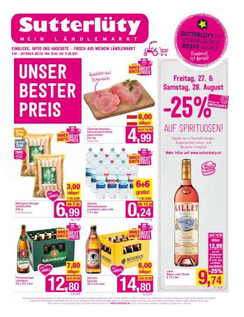 Angebote Sutterlüty - 26.8.2021 - 31.8.2021.