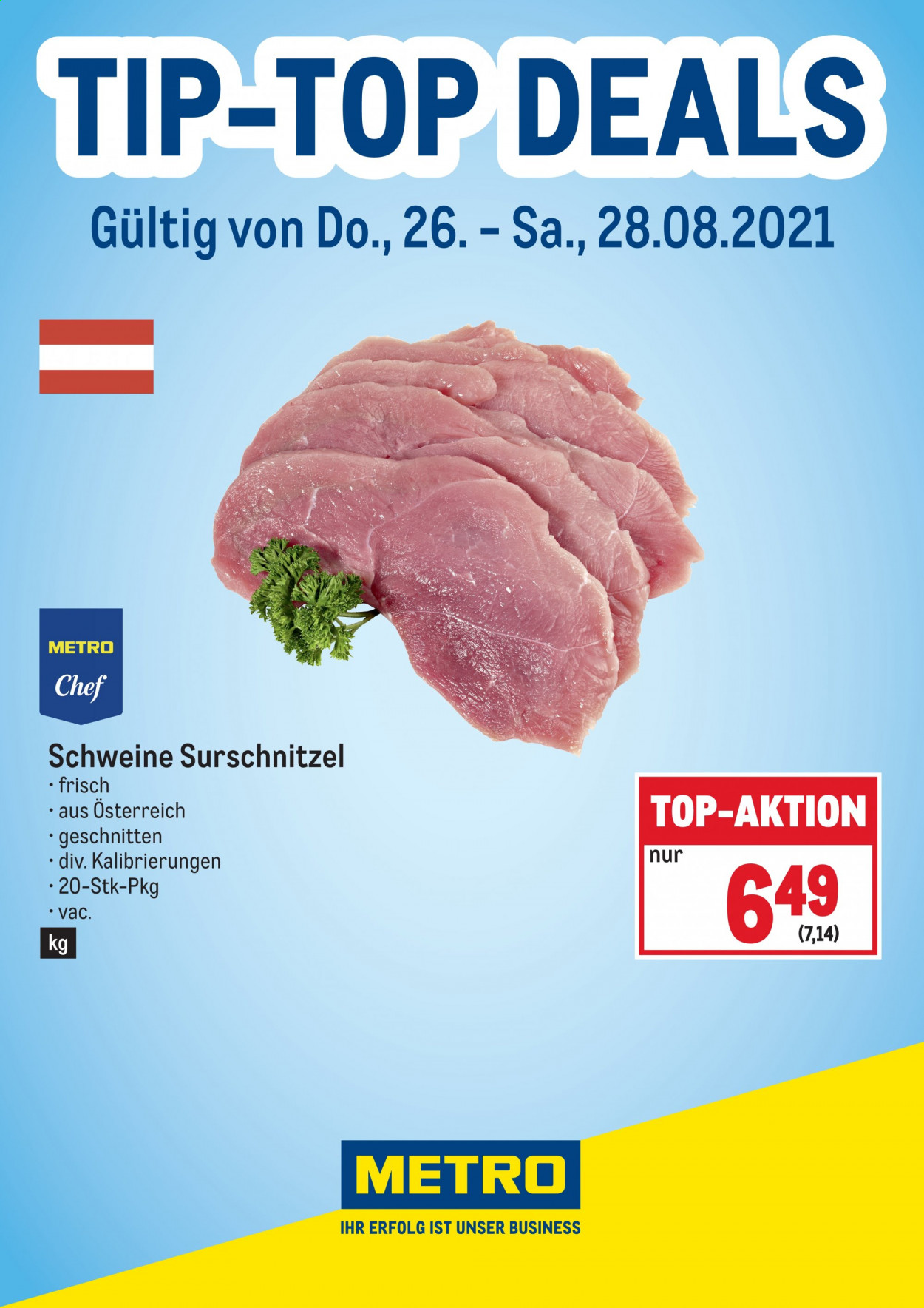 Angebote Metro - 26.8.2021 - 28.8.2021. Seite 1