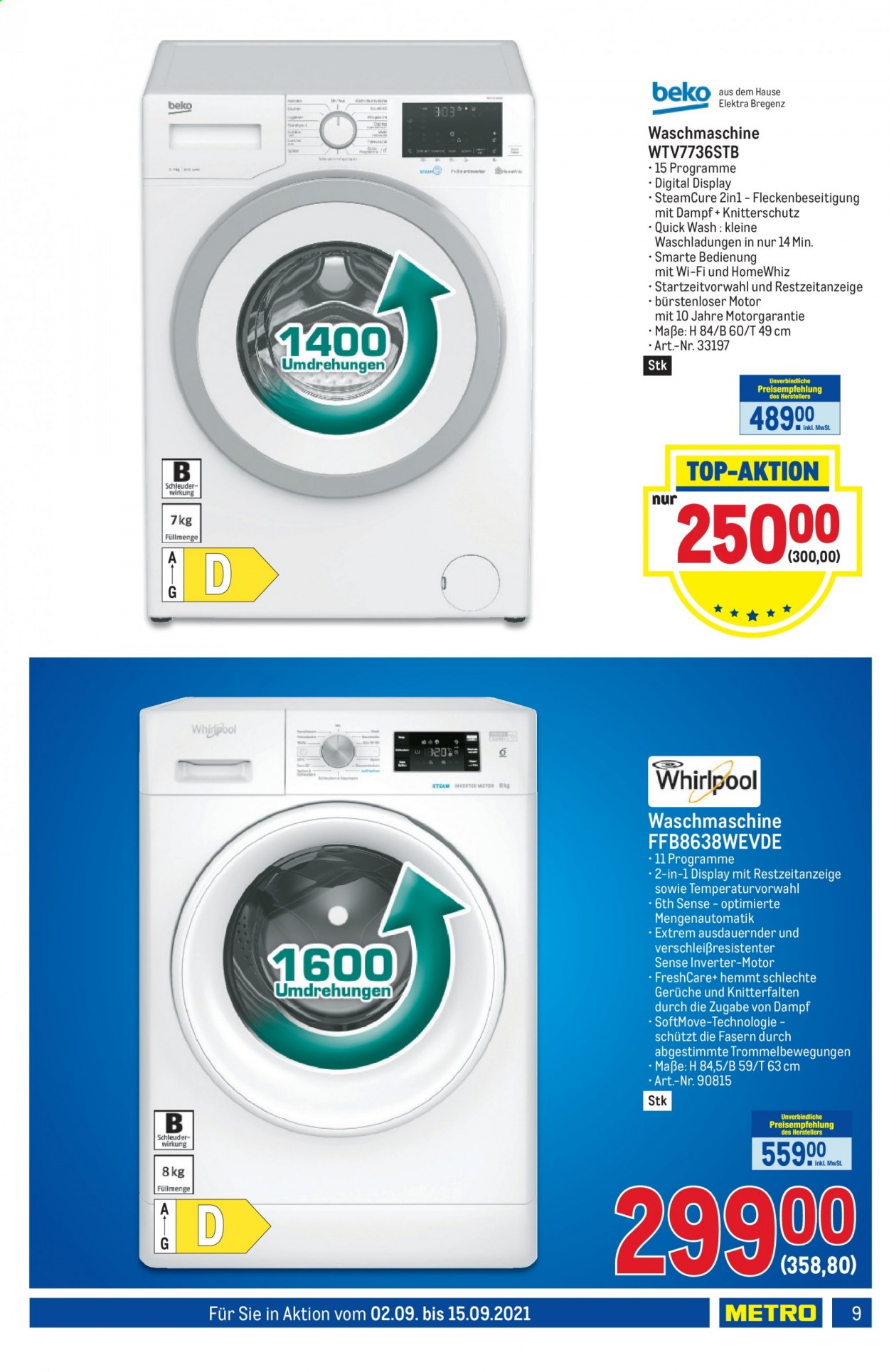 Angebote Metro - 2.9.2021 - 15.9.2021. Seite 9