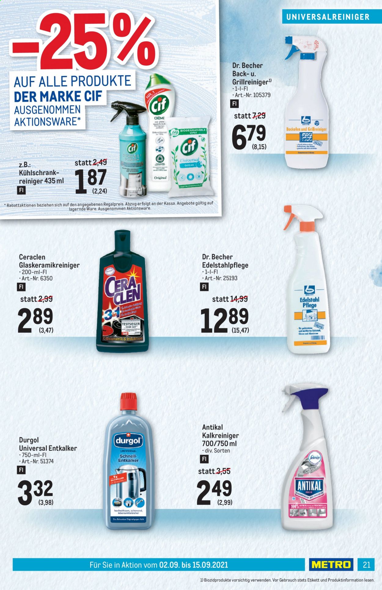 Angebote Metro - 2.9.2021 - 15.9.2021. Seite 21