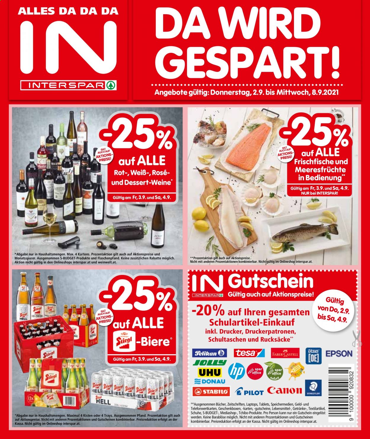 Angebote INTERSPAR - 2.9.2021 - 8.9.2021. Seite 1