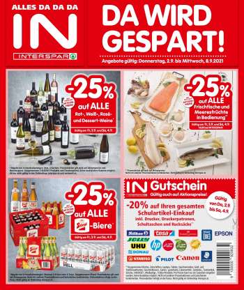 Angebote INTERSPAR - 2.9.2021 - 8.9.2021.