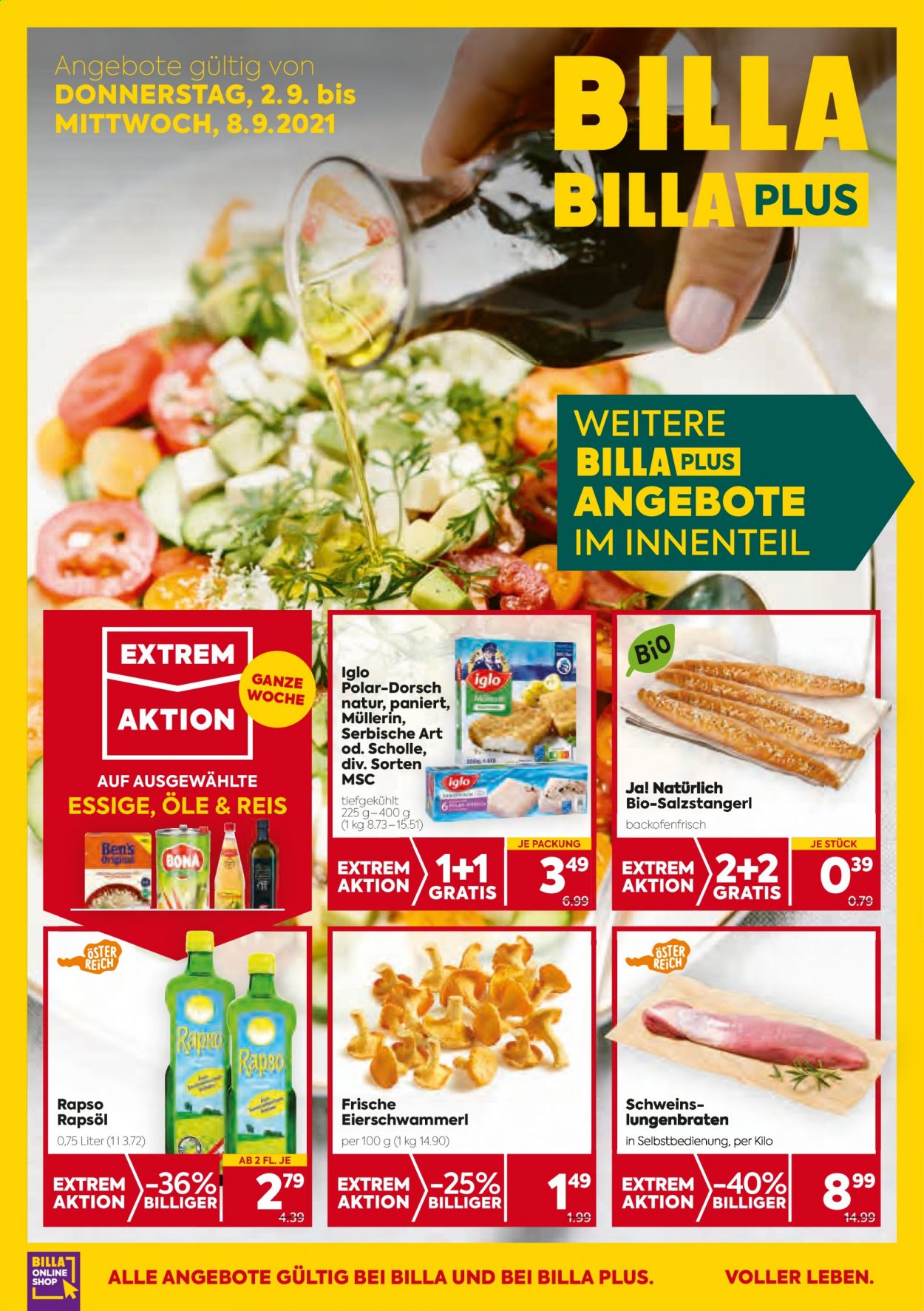 Angebote Billa - 2.9.2021 - 8.9.2021. Seite 1