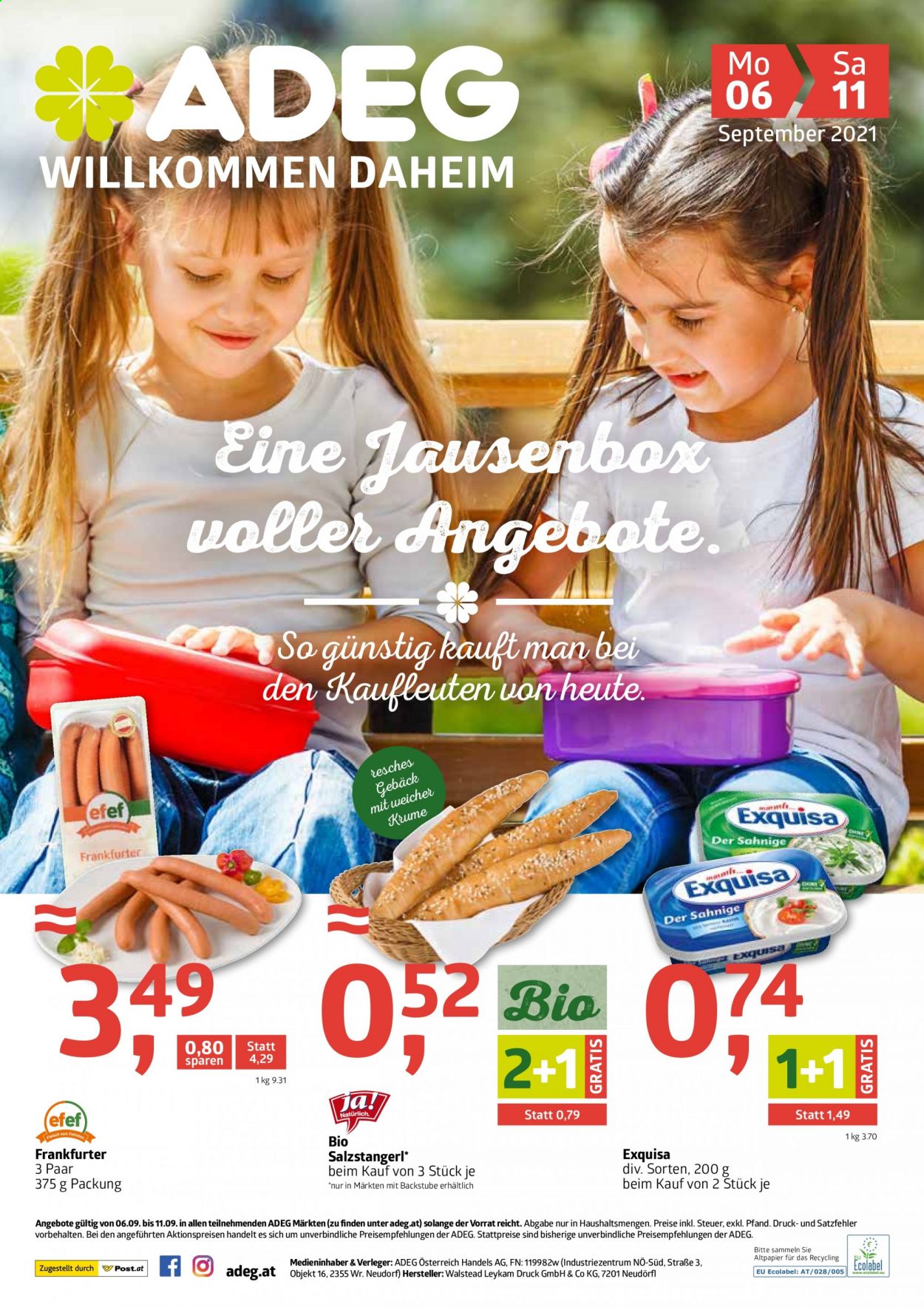 Angebote ADEG - 6.9.2021 - 11.9.2021. Seite 1