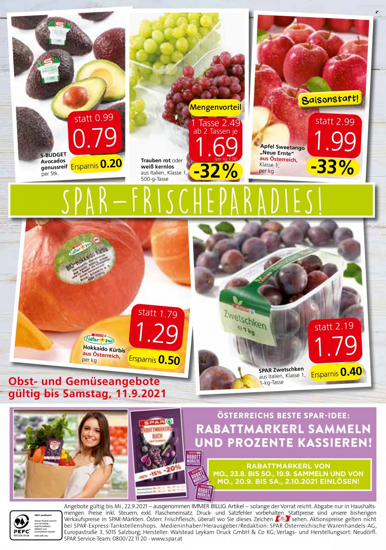 Angebote SPAR - 9.9.2021 - 22.9.2021. Seite 20