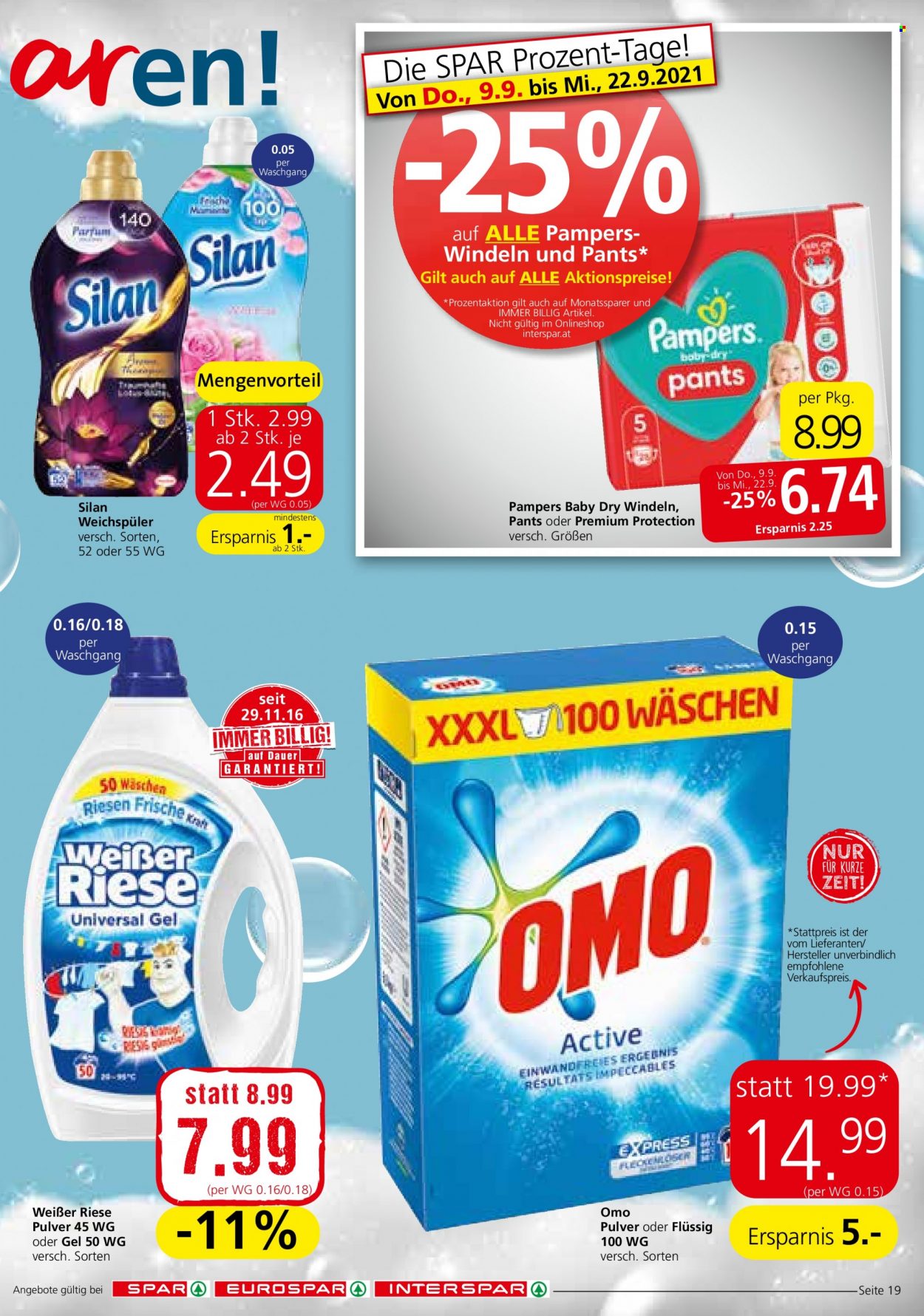 Angebote EUROSPAR - 9.9.2021 - 22.9.2021. Seite 19
