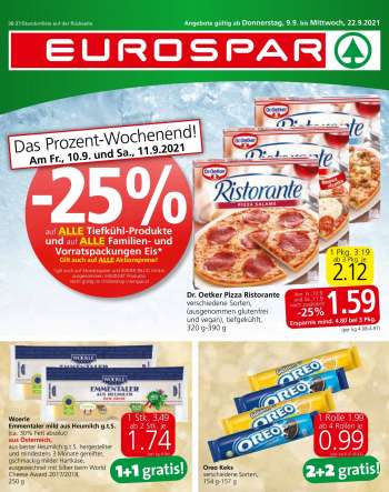 Angebote EUROSPAR - 9.9.2021 - 22.9.2021.