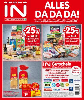 Angebote INTERSPAR - 9.9.2021 - 22.9.2021.