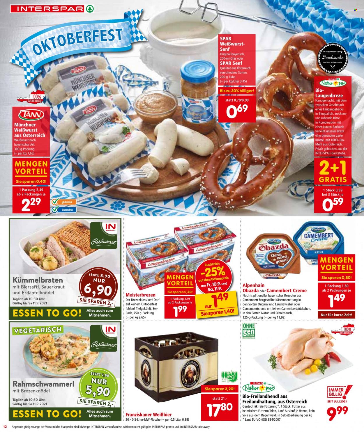 Angebote INTERSPAR - 9.9.2021 - 22.9.2021. Seite 12