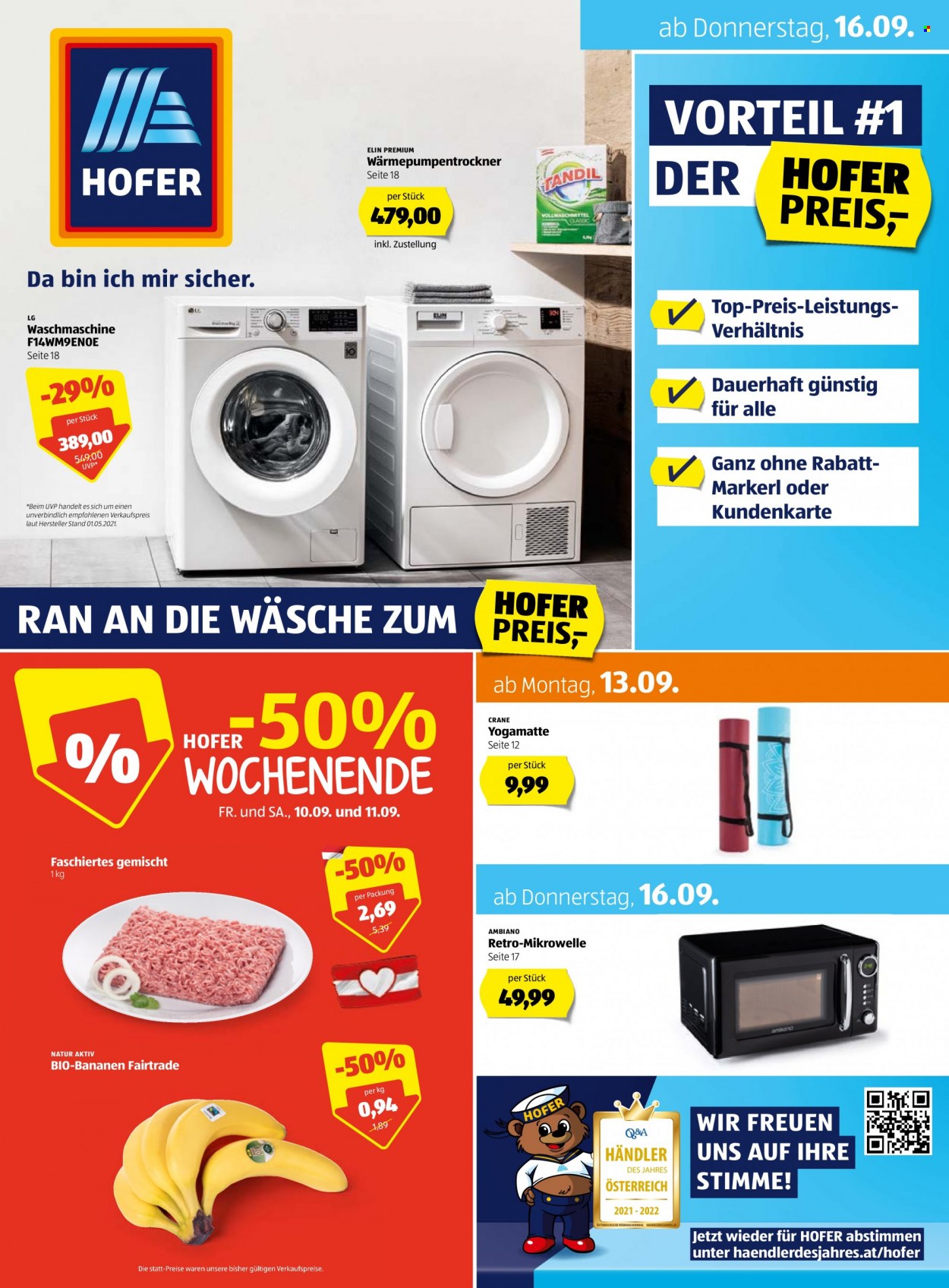 Angebote Hofer - 11.9.2021 - 18.9.2021. Seite 1