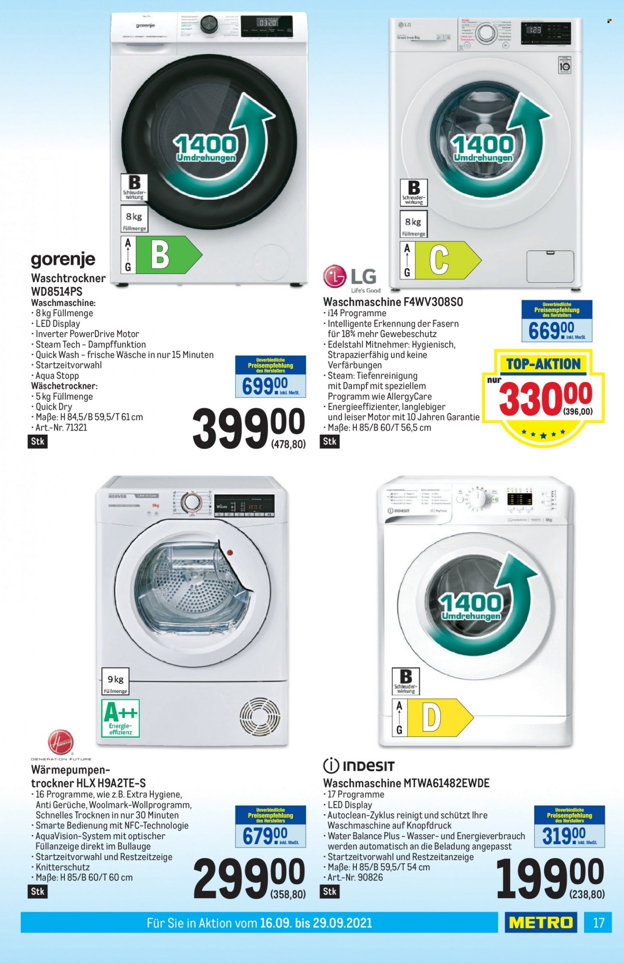 Angebote Metro - 16.9.2021 - 29.9.2021. Seite 17