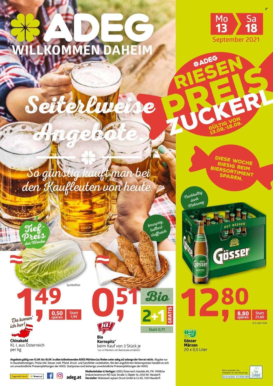 Angebote ADEG - 13.9.2021 - 18.9.2021. Seite 1