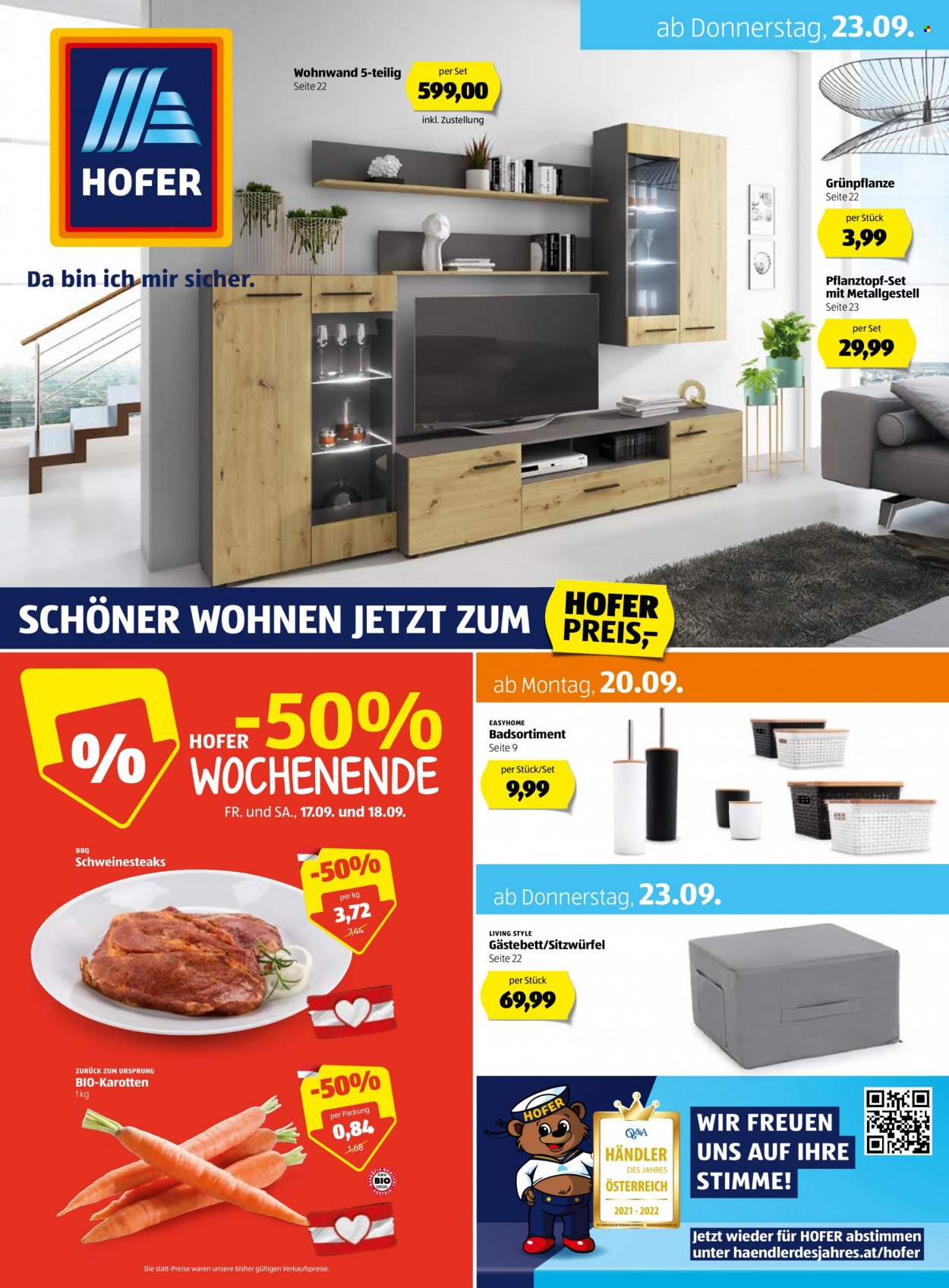 Angebote Hofer - 17.9.2021 - 23.9.2021. Seite 1