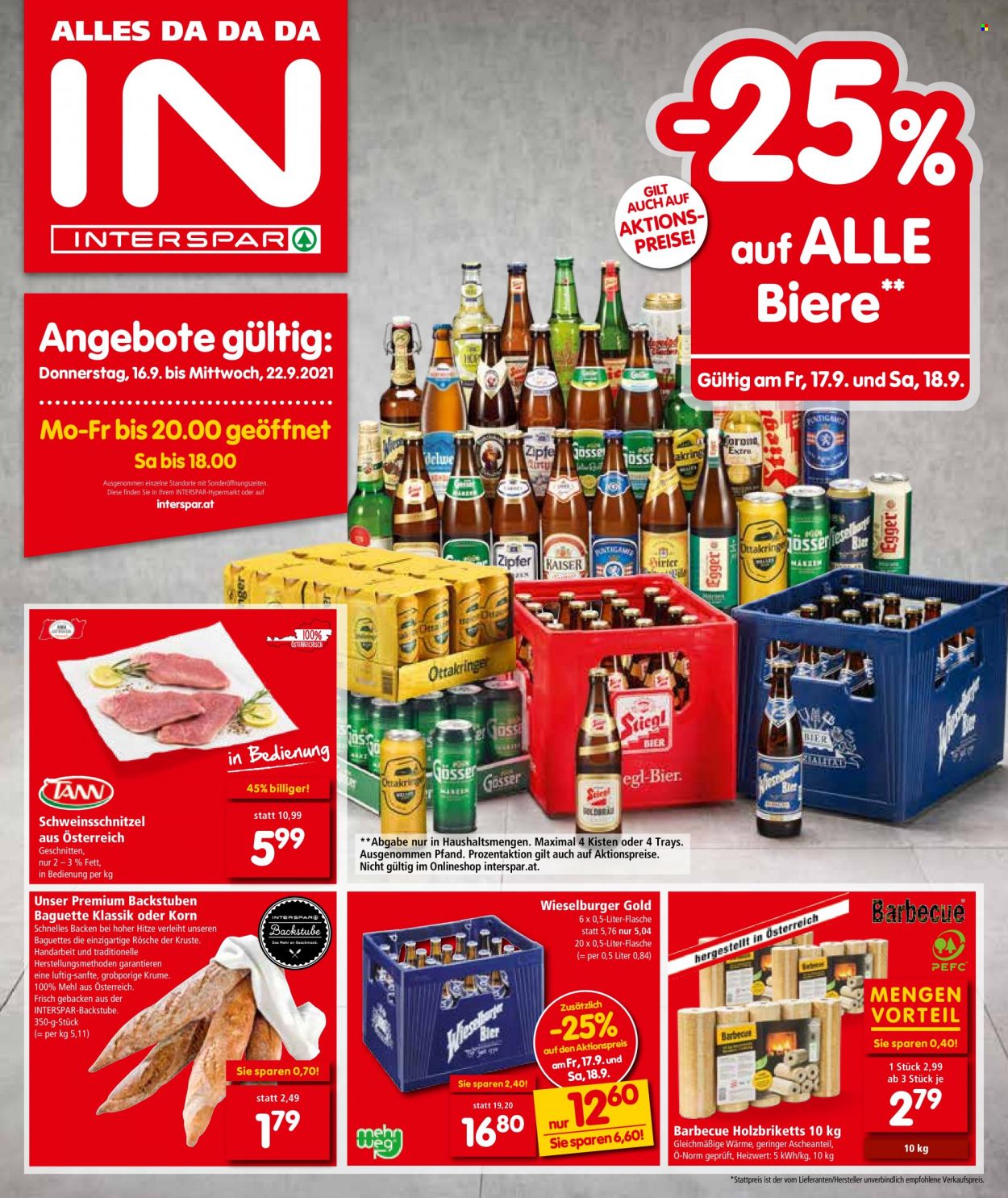 Angebote INTERSPAR - 16.9.2021 - 22.9.2021. Seite 1
