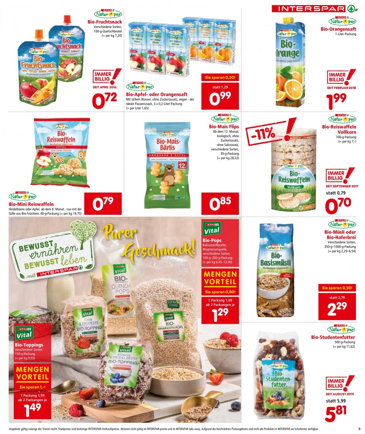 Angebote INTERSPAR - 16.9.2021 - 22.9.2021. Seite 9