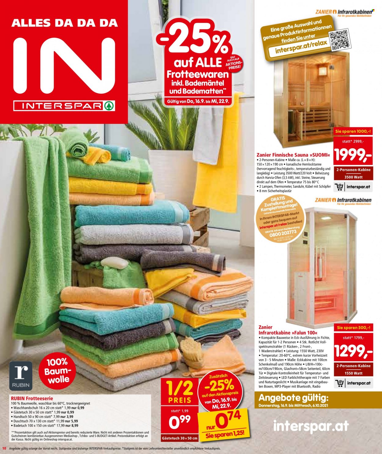 Angebote INTERSPAR - 16.9.2021 - 22.9.2021. Seite 10