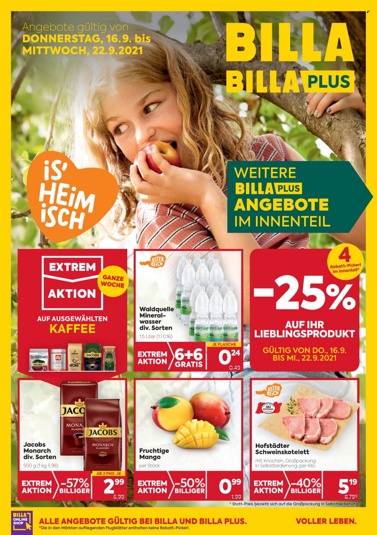 Angebote Billa - 16.9.2021 - 22.9.2021. Seite 1