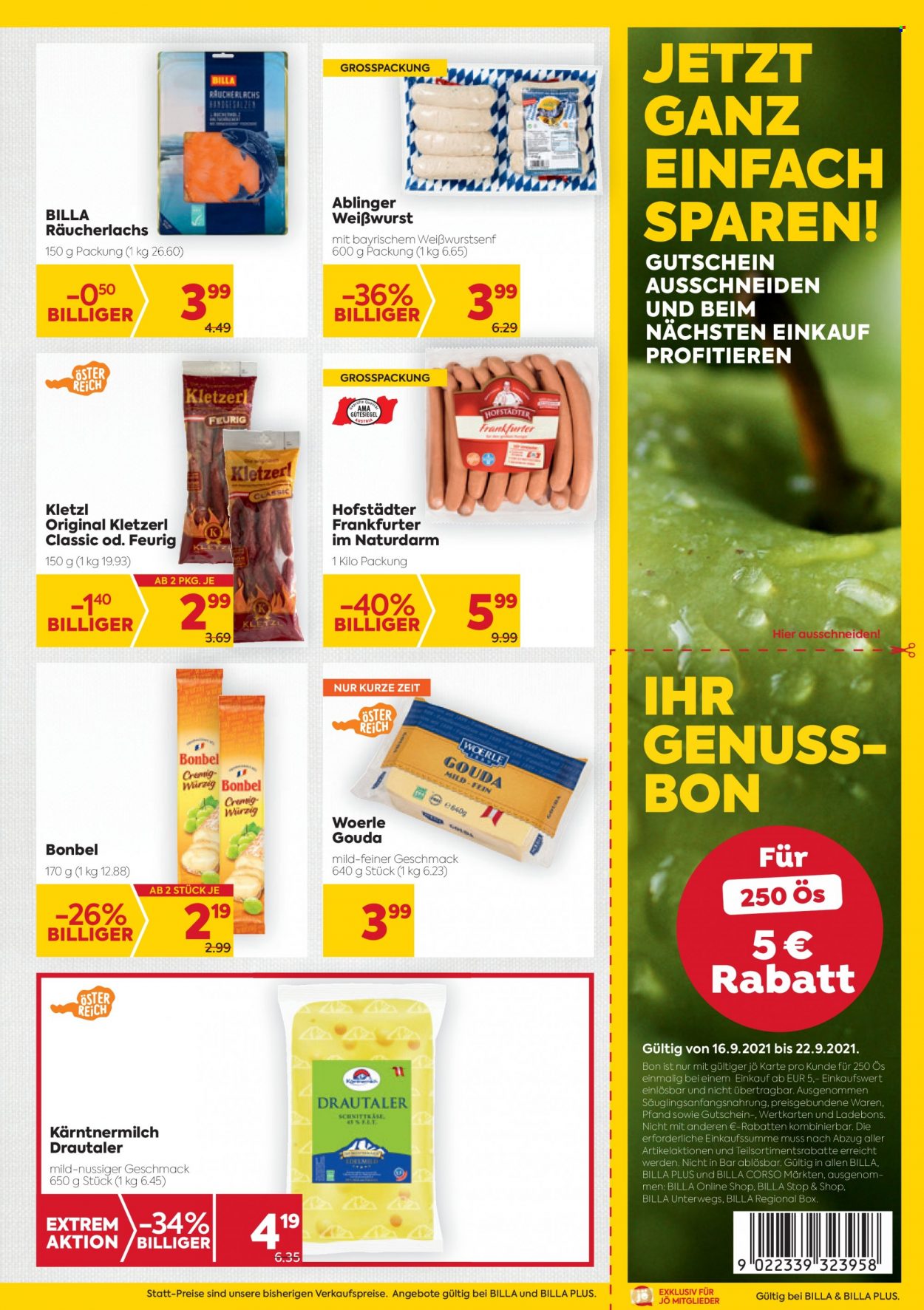 Angebote Billa - 16.9.2021 - 22.9.2021. Seite 9
