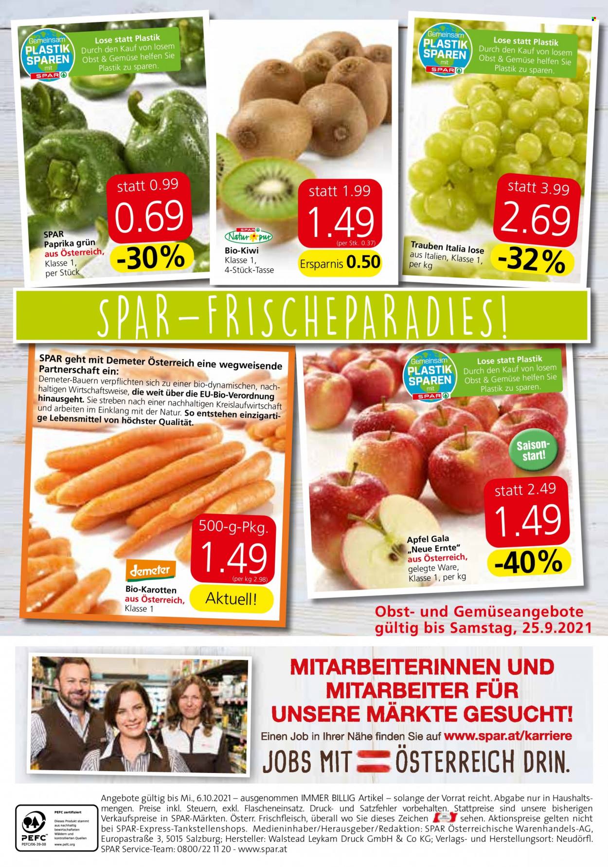 Angebote SPAR - 23.9.2021 - 6.10.2021. Seite 20