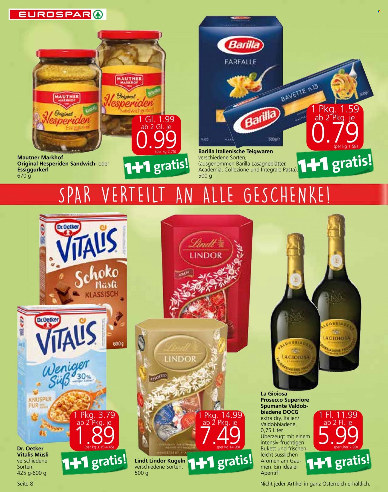 Angebote EUROSPAR - 23.9.2021 - 6.10.2021. Seite 8