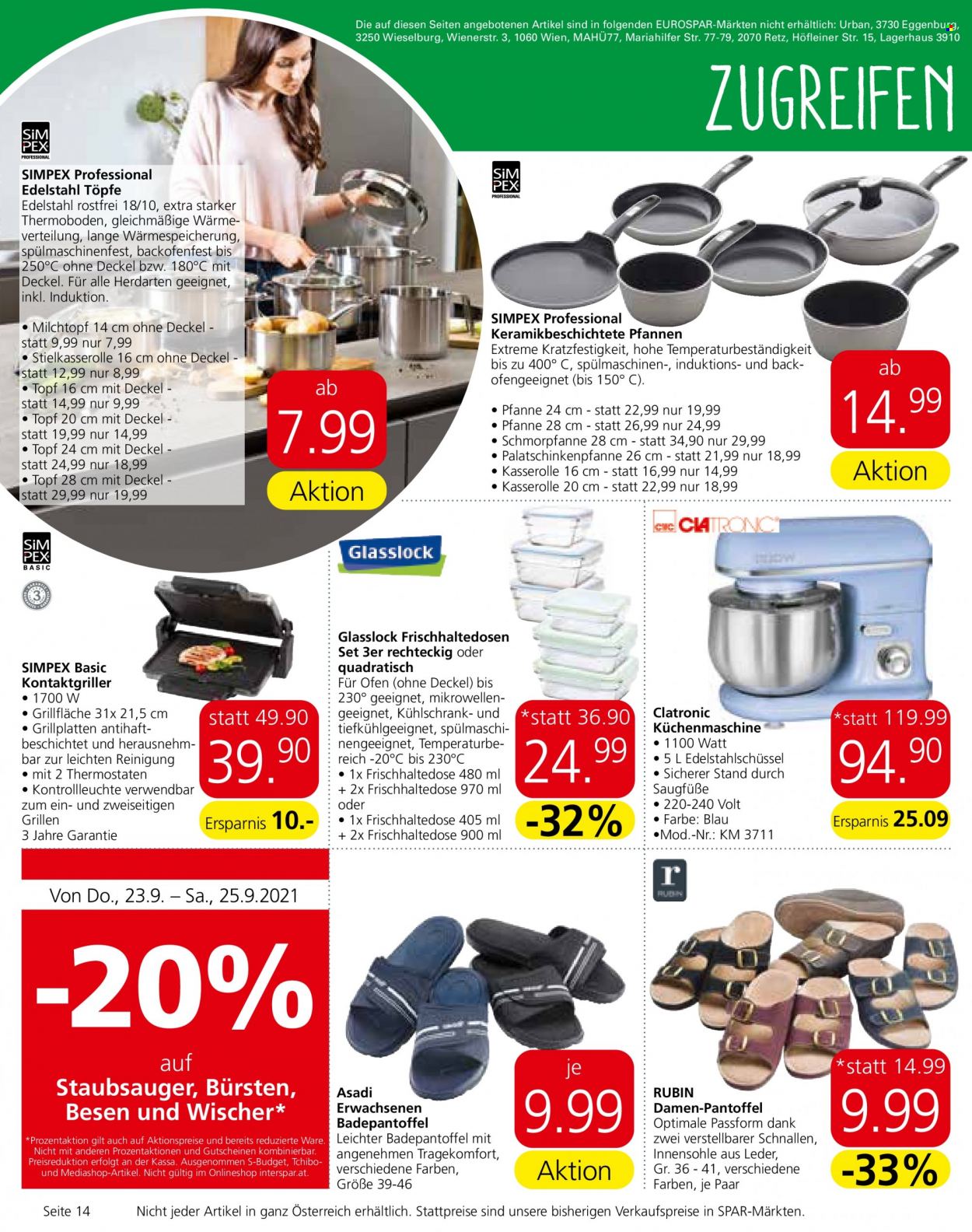 Angebote EUROSPAR - 23.9.2021 - 6.10.2021. Seite 14