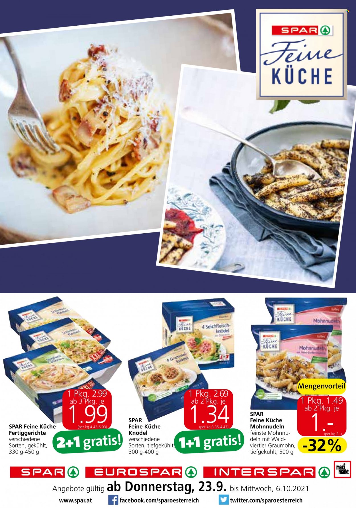 Angebote SPAR - 23.9.2021 - 6.10.2021. Seite 1