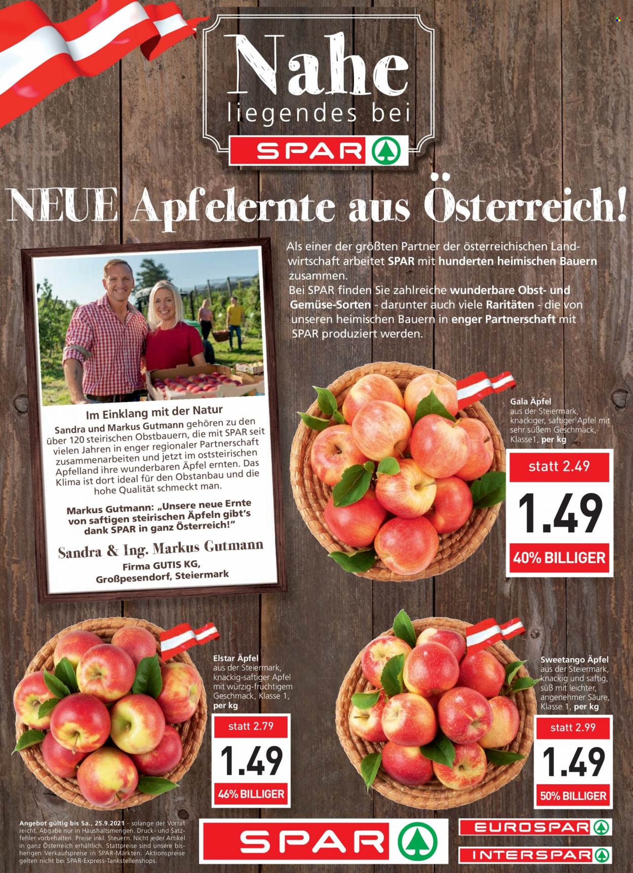 Angebote INTERSPAR - 22.9.2021 - 25.9.2021. Seite 1
