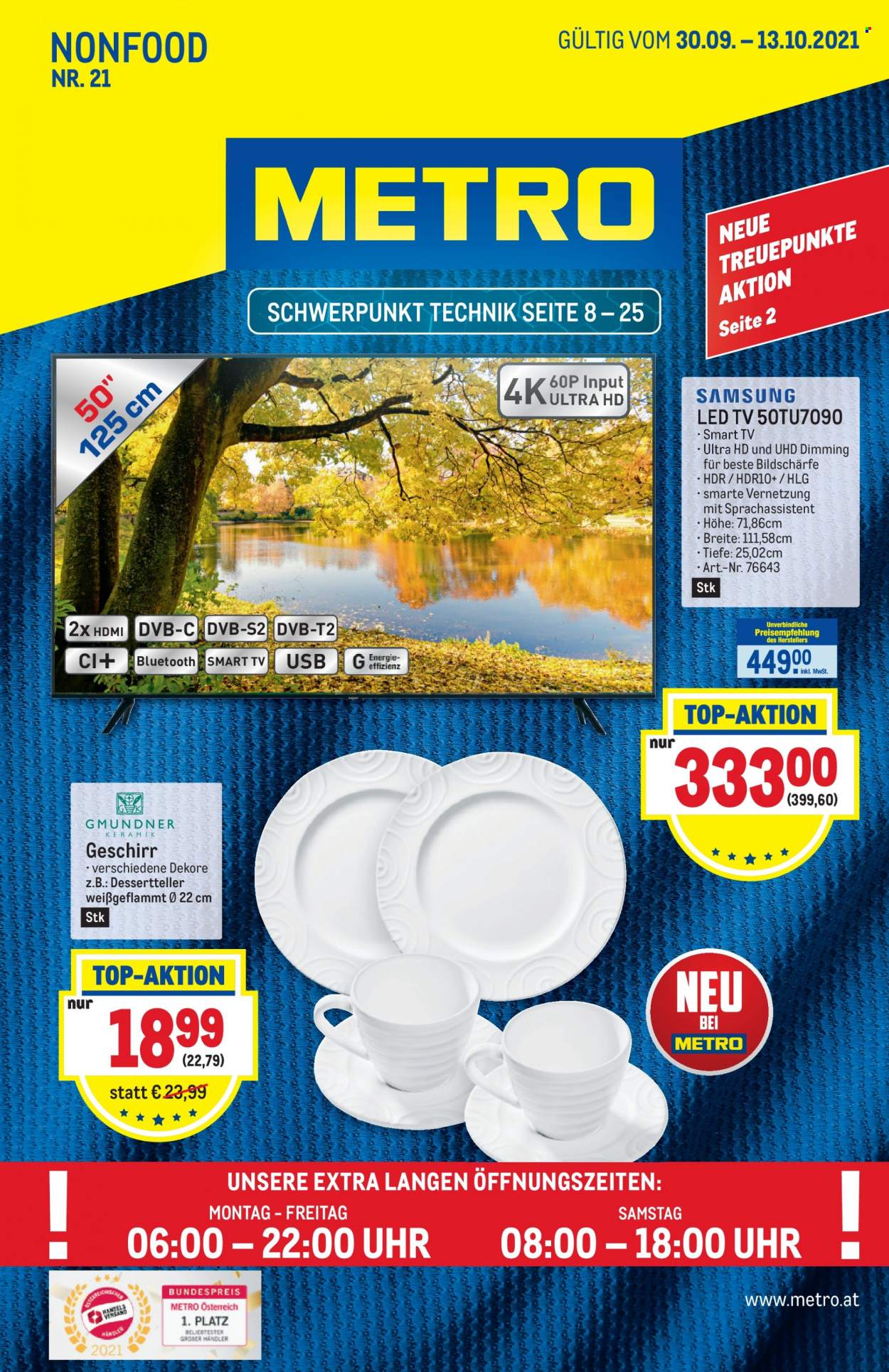Angebote Metro - 30.9.2021 - 13.10.2021. Seite 1