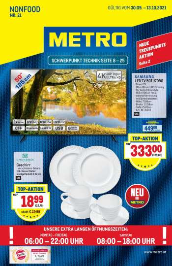 Angebote Metro - 30.9.2021 - 13.10.2021.
