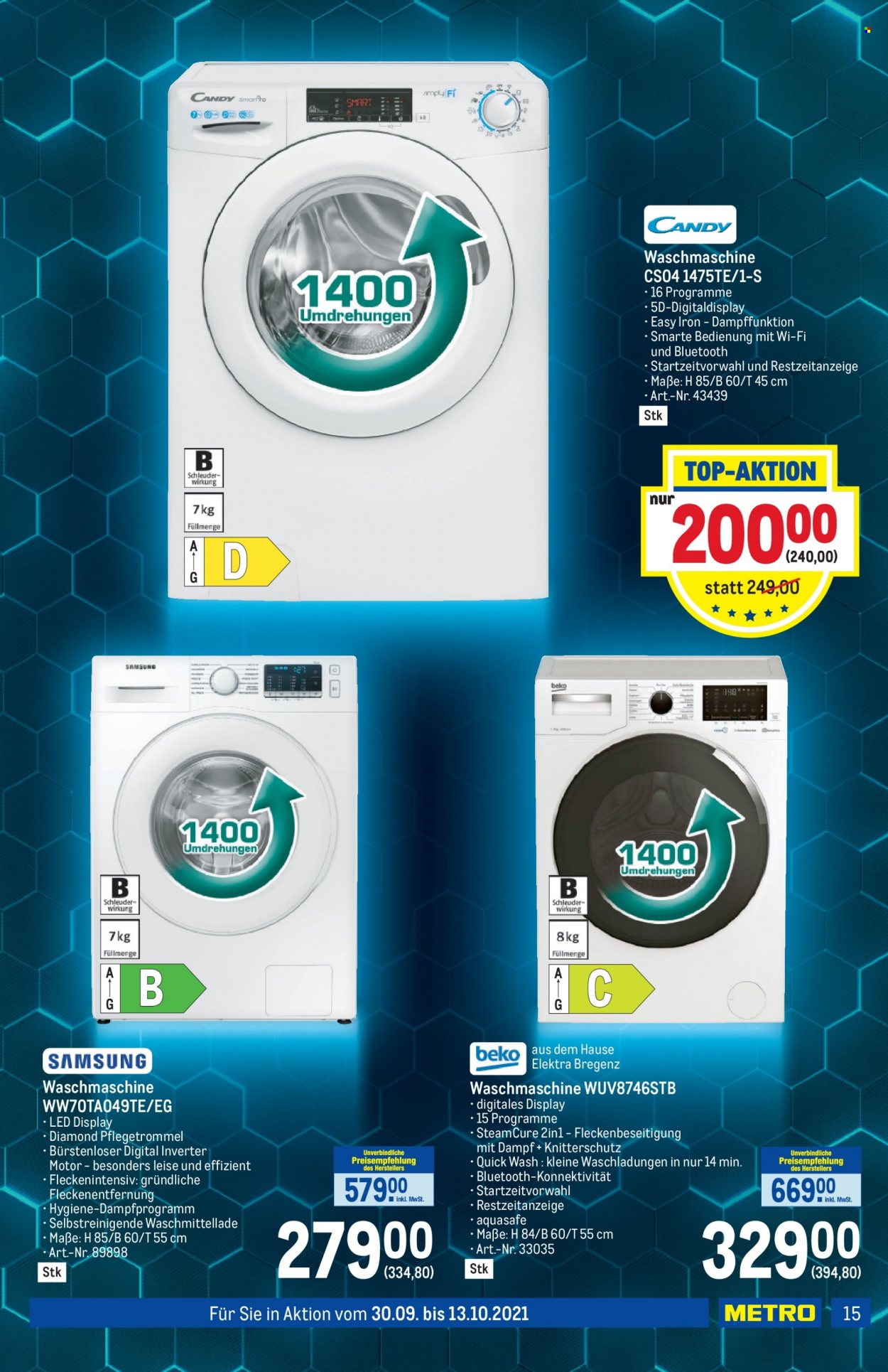 Angebote Metro - 30.9.2021 - 13.10.2021. Seite 15