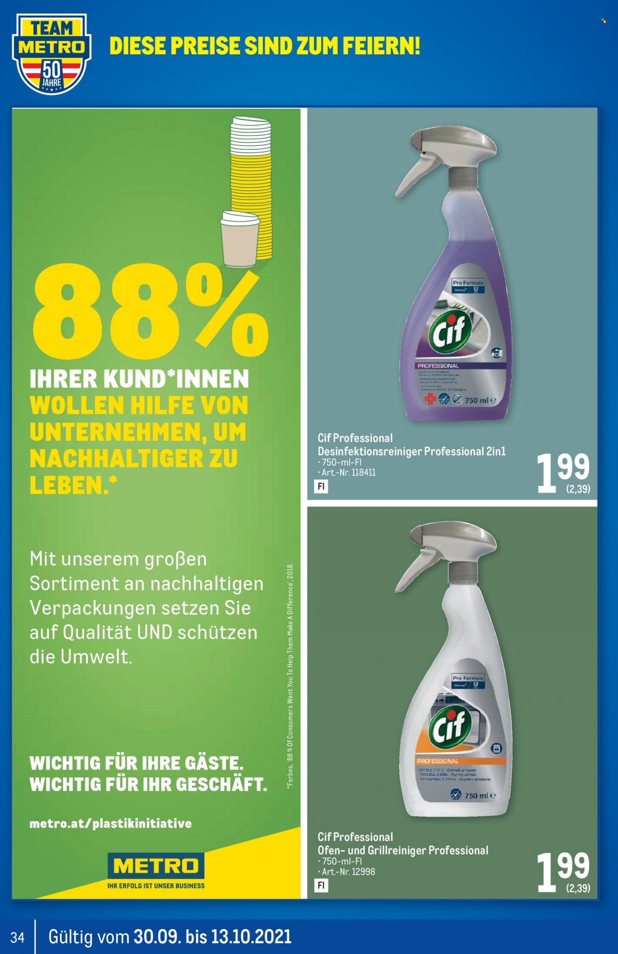 Angebote Metro - 30.9.2021 - 13.10.2021. Seite 34