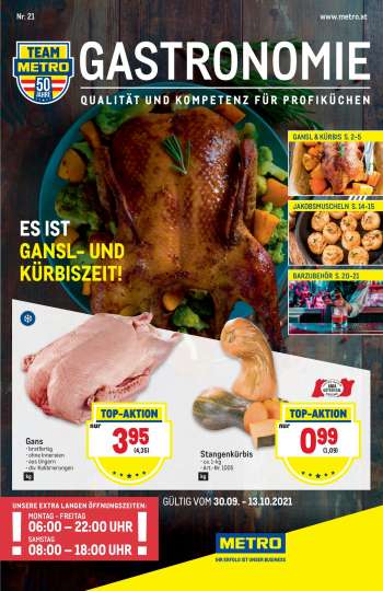 Angebote Metro - 30.9.2021 - 13.10.2021.