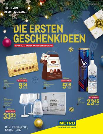 Angebote Metro - 30.9.2021 - 13.10.2021.