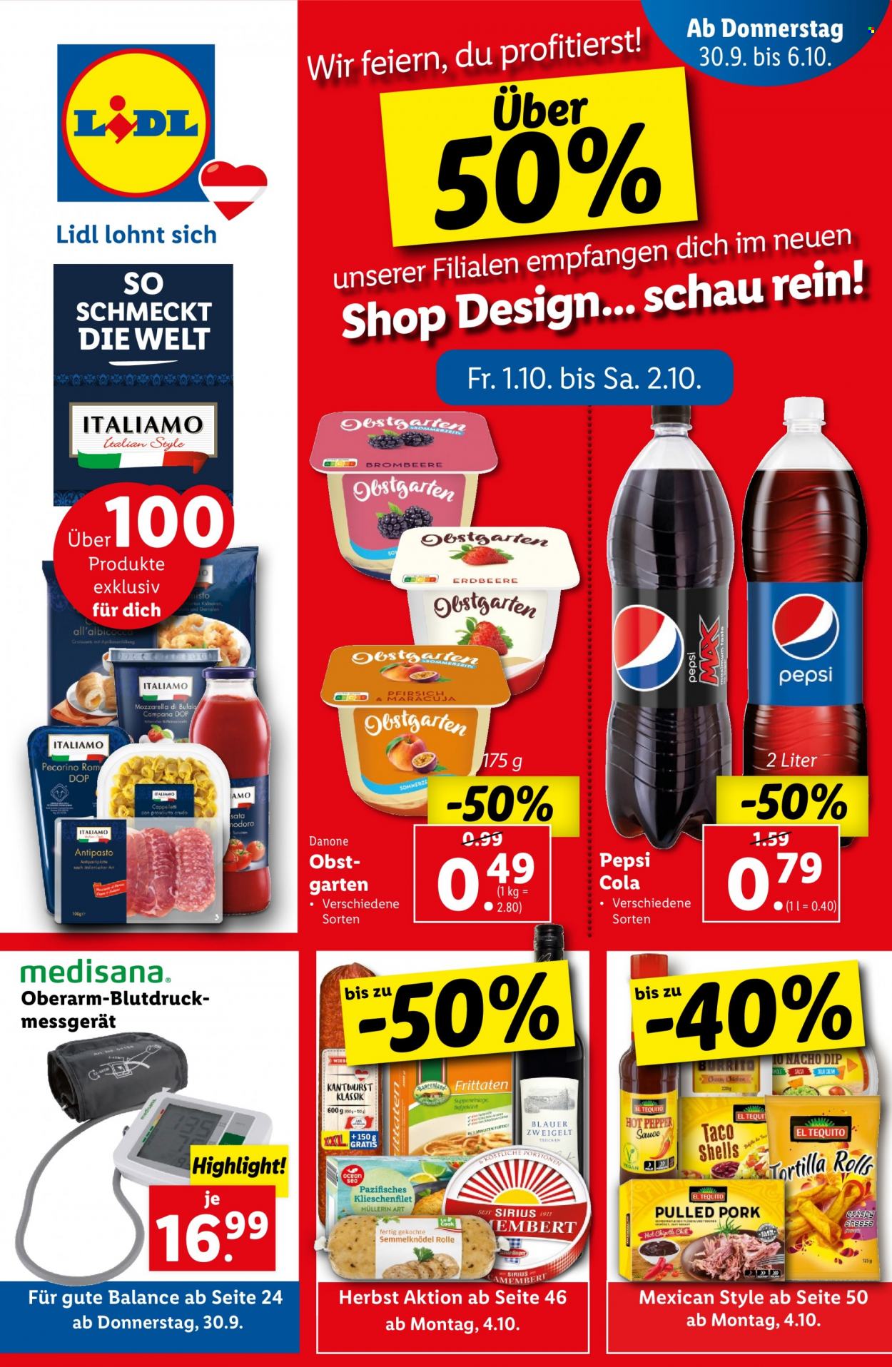 Angebote Lidl - 30.9.2021 - 6.10.2021. Seite 1
