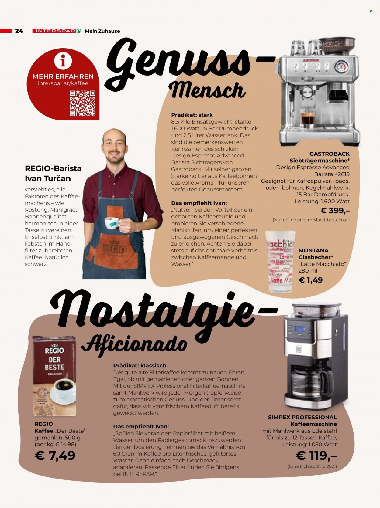 Angebote INTERSPAR - 27.9.2021 - 31.12.2021. Seite 24