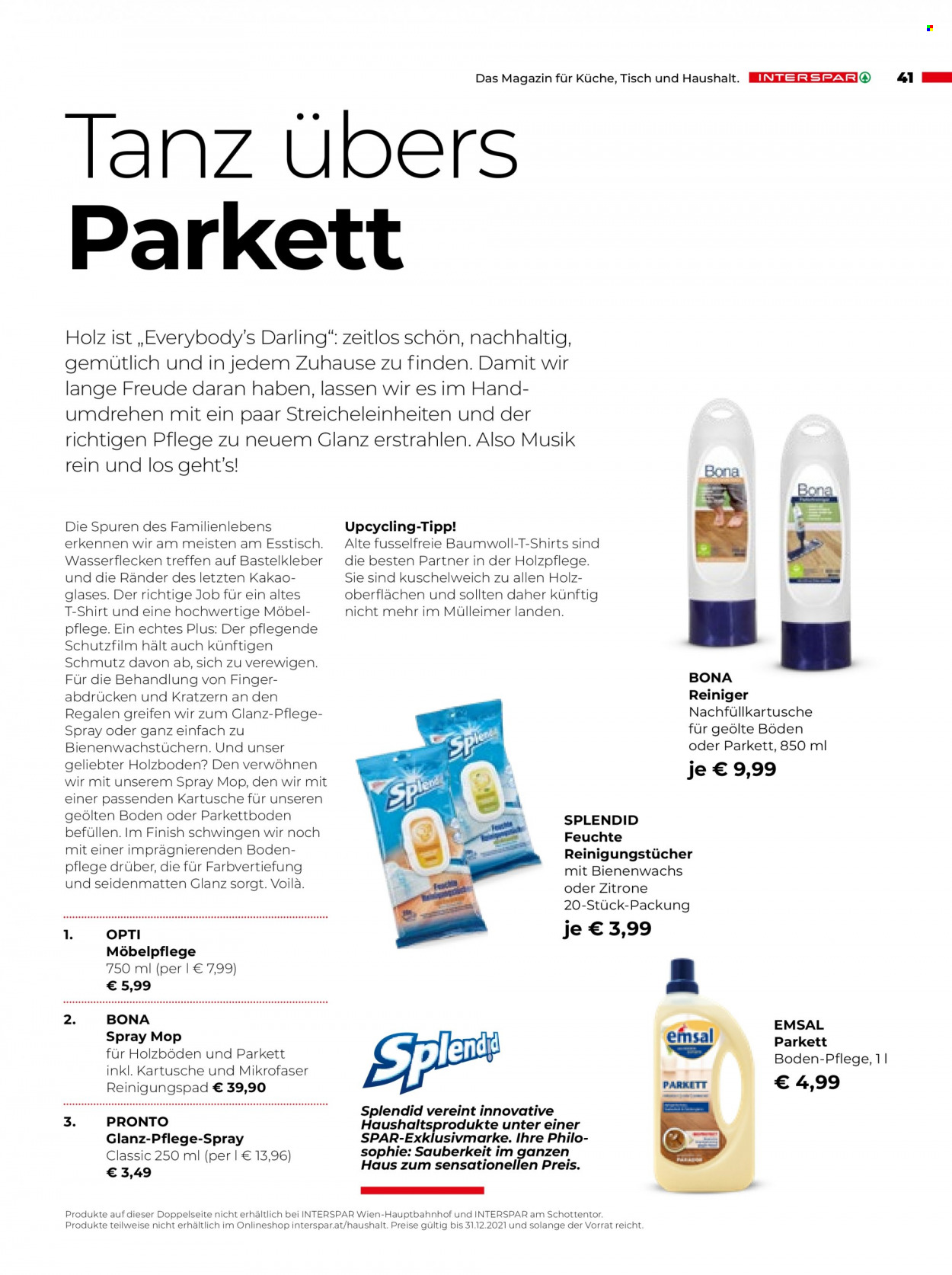 Angebote INTERSPAR - 27.9.2021 - 31.12.2021. Seite 41